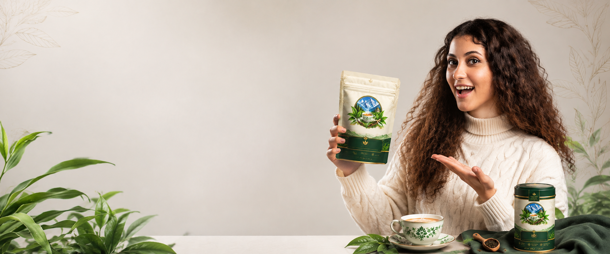 Tea selection background
