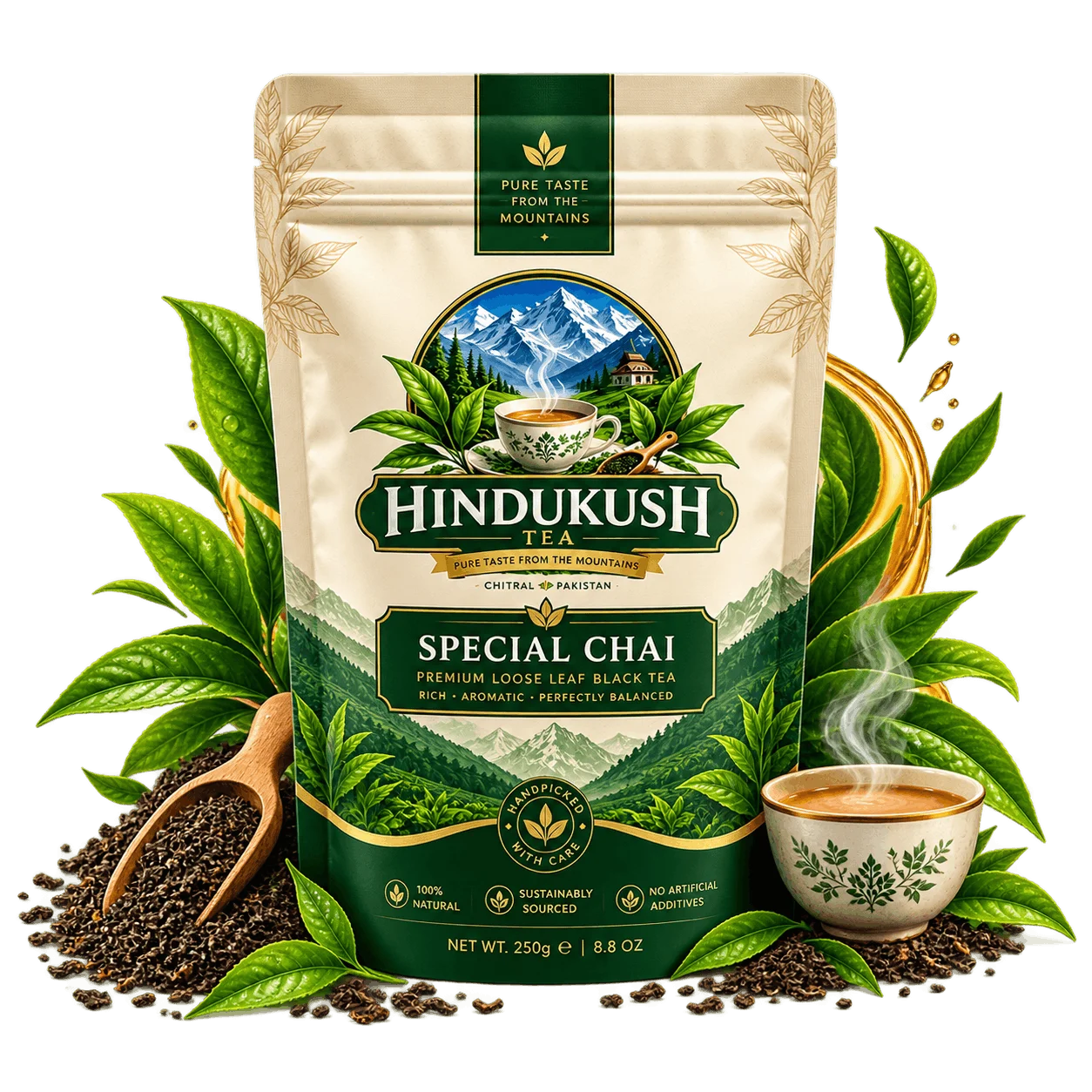 Hindukush Special Chai premium loose leaf black tea pouch